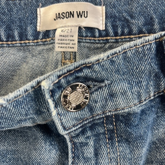 Jason Wu Jaime Barrel Ankle Jeans Super High Rise Relaxed Blue Denim Size 6 27 - Picture 3 of 10
